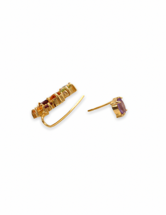 Aretes Mega Cluster plata Sancjewelry