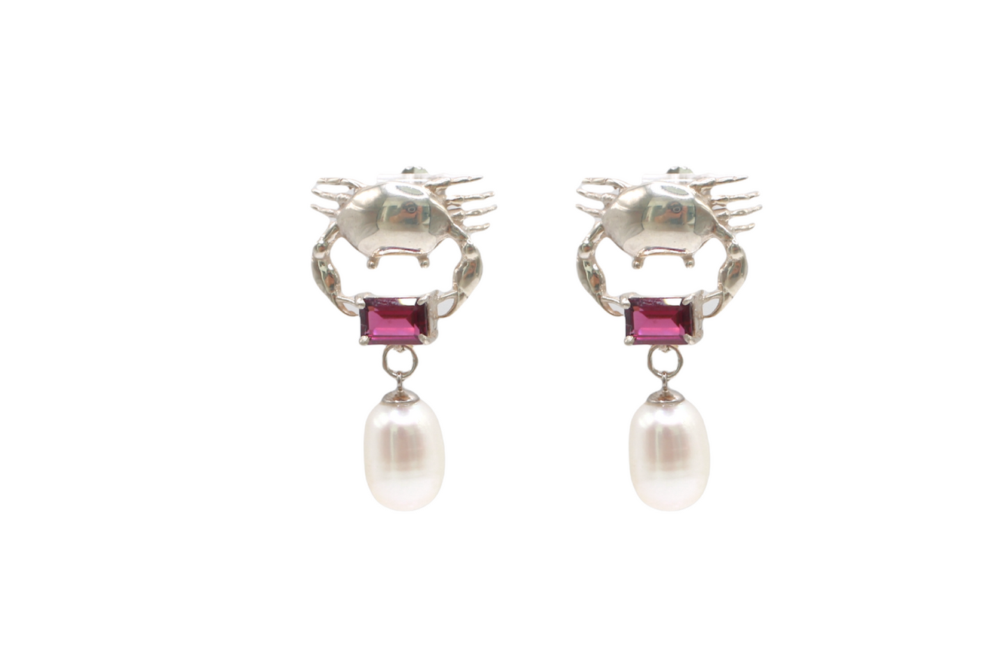 Aretes Cangrejo plata Sancjewelry