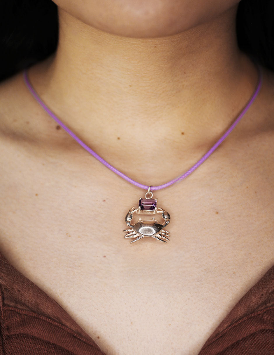 Collar Cangrejo Amatista Sancjewelry