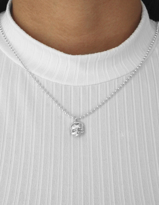 Collar Calavera plata Sancjewelry