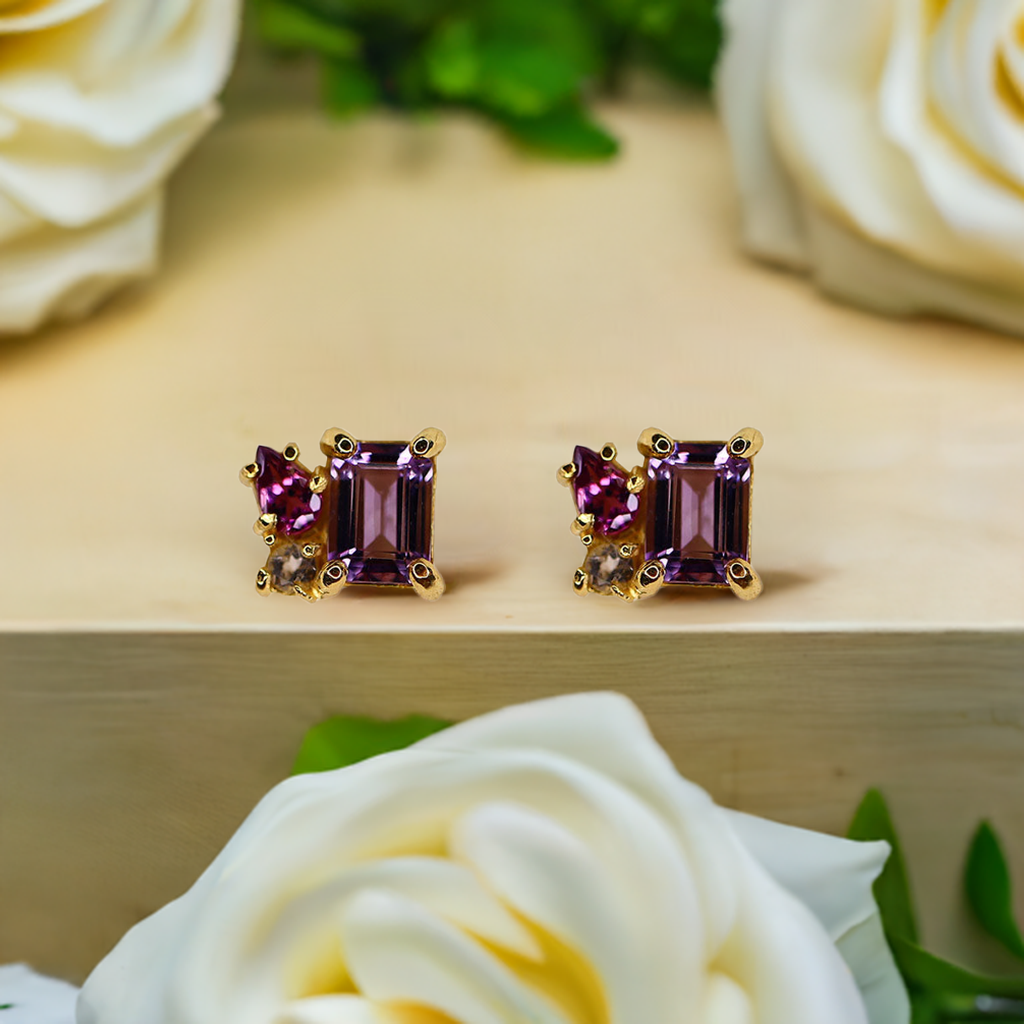 Aretes Ara piedras naturales