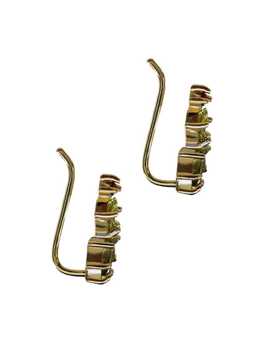 Aretes Nopal plata Sancjewelry con peridoto natural en vista lateral