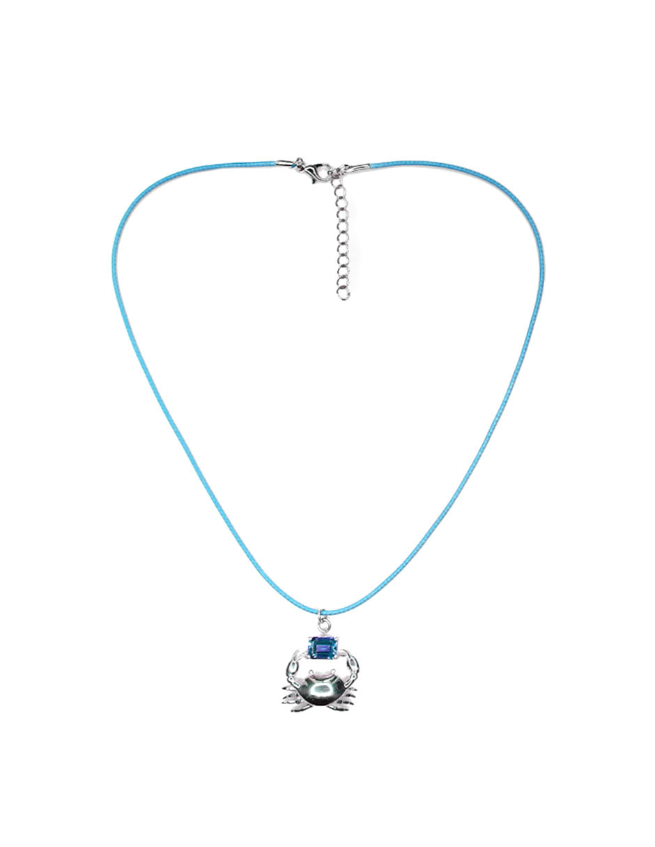 Collar Cangrejo Topacio Azul