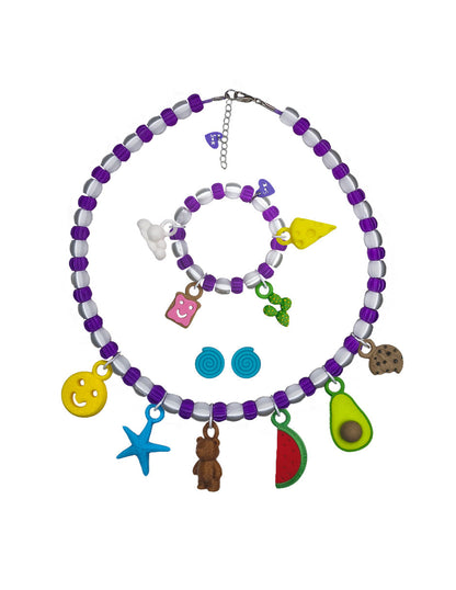 Collar + Pulsera con 10 Charms SancKids