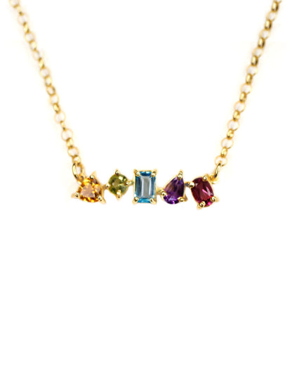 Collar María Rainbow plata Sancjewelry