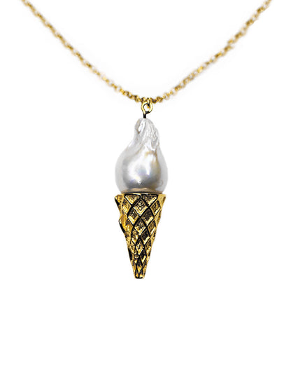 Collar Helado plata con Perla Natural Sancjewelry