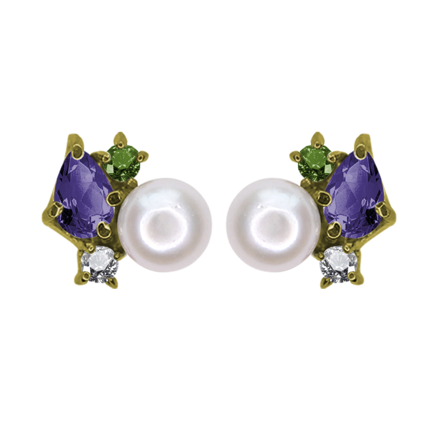 Aretes Angie Plata .925 [Personalizado]