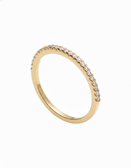 Media Churumbela con Diamantes Oro Sancjewelry