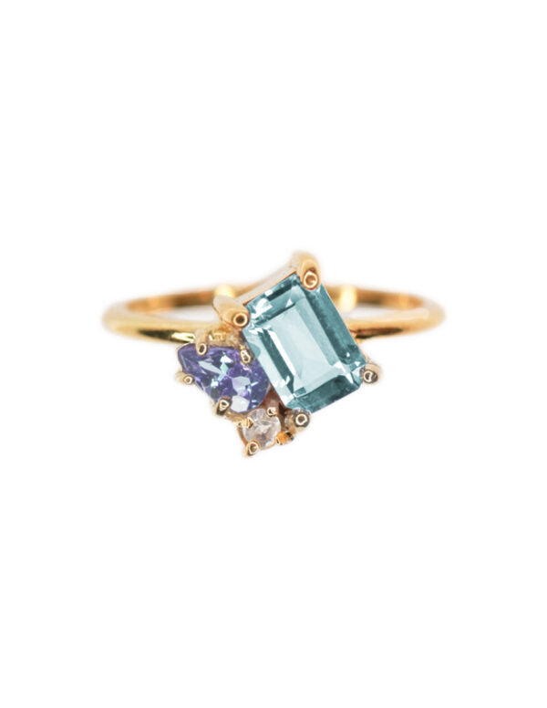 Anillo Ara Topacio Azul