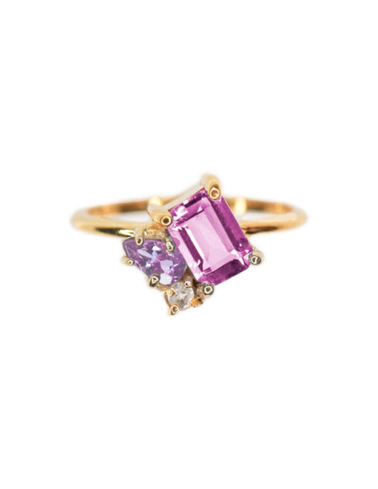 Anillo Ara Zafiro Rosa