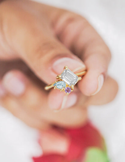 Anillo Ara piedras naturales Sancjewelry