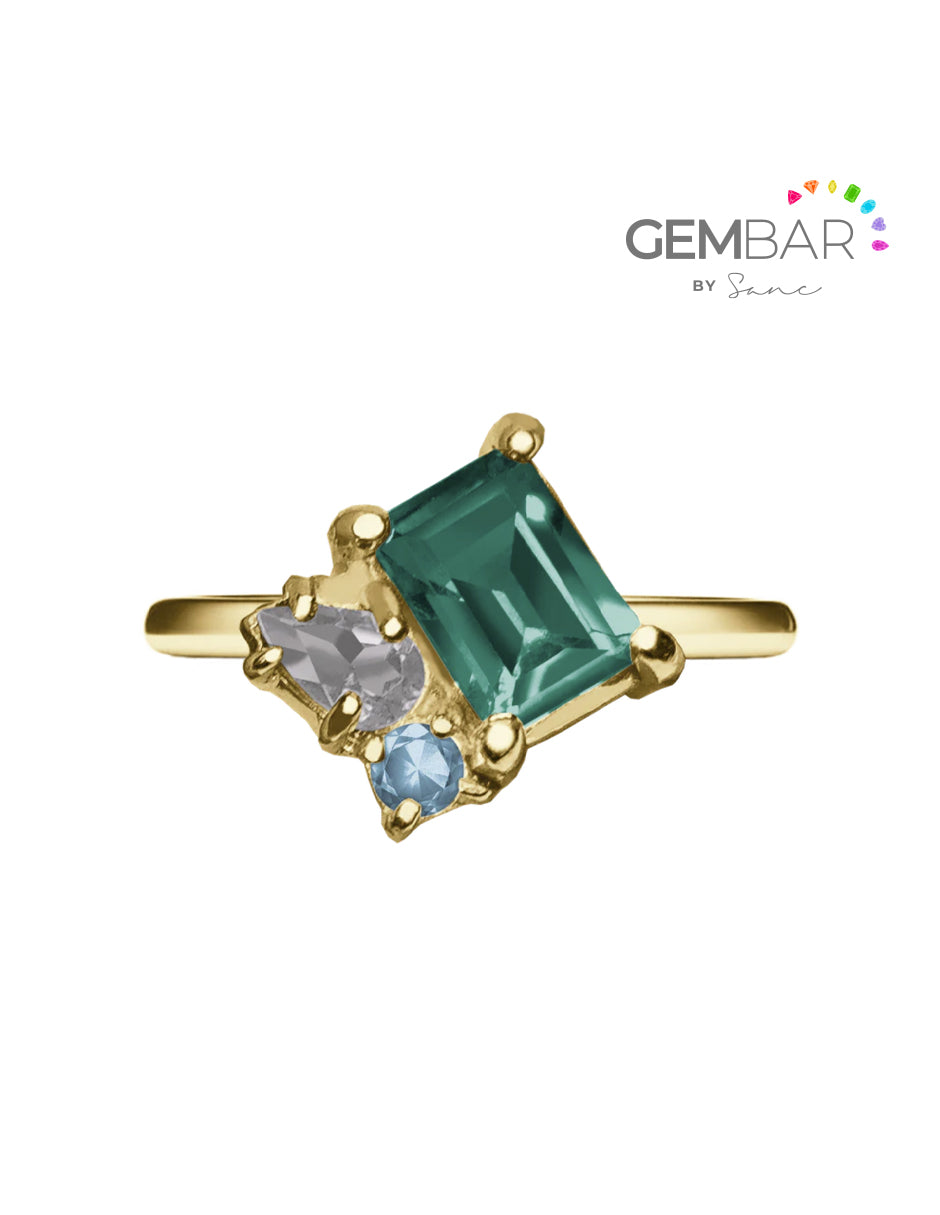 Anillo Ara Oro 14K personalizado Gembar Sanc Jewelry