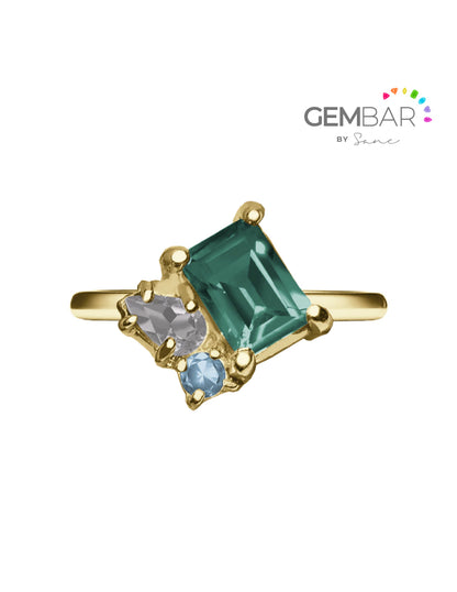 Anillo Ara Oro 14K personalizado Gembar Sanc Jewelry