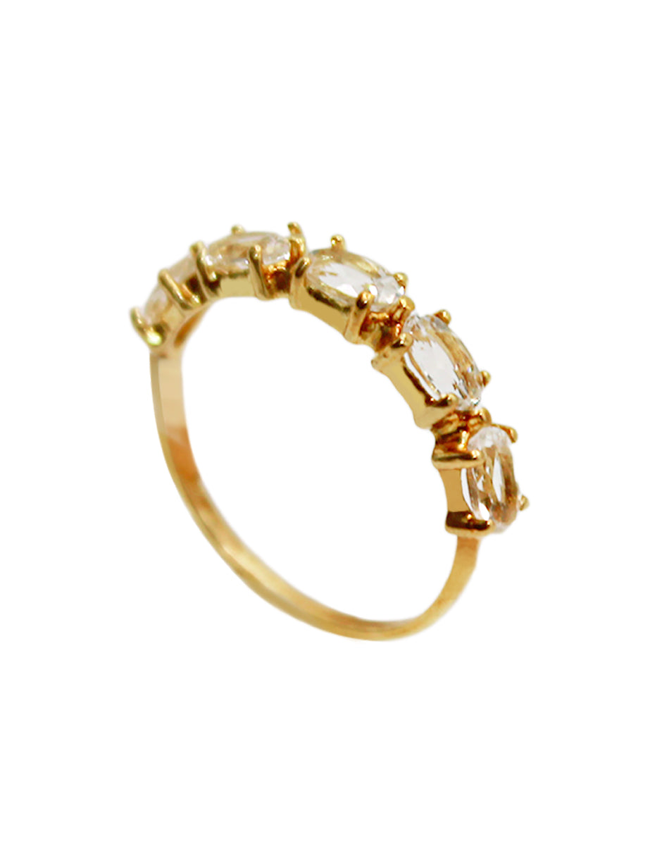 Anillo Bea Topacio Blanco