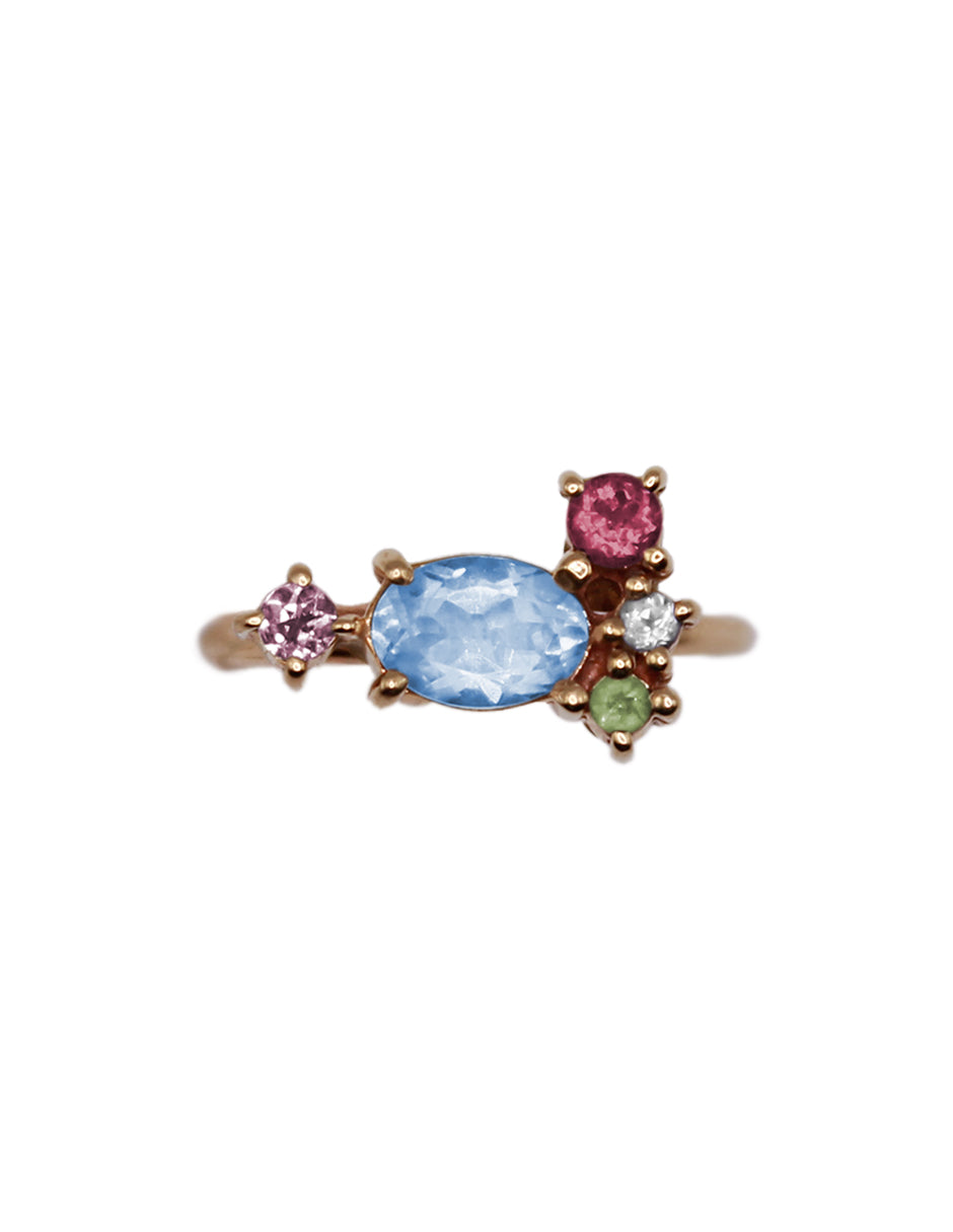 Anillo Daniela Topacio Azul SancJewelry