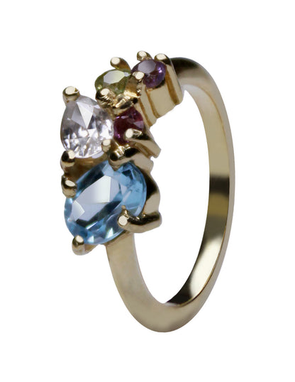 Anillo Fernanda Rainbow plata Sancjewelry