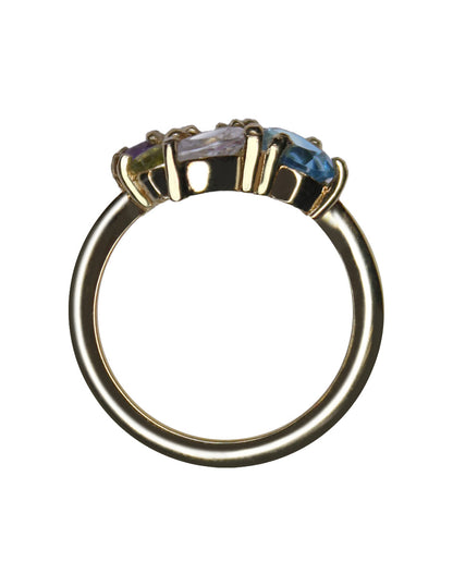 Anillo Fernanda Rainbow plata Sancjewelry