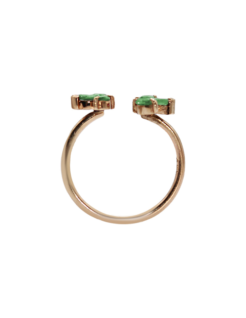 Anillo Flor Esmeralda SancJewelry