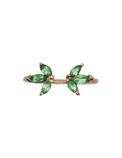 Anillo Flor piedras naturales Esmeralda SancJewelry