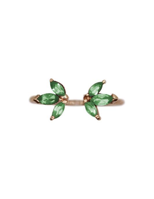 Anillo Flor Esmeralda SancJewelry
