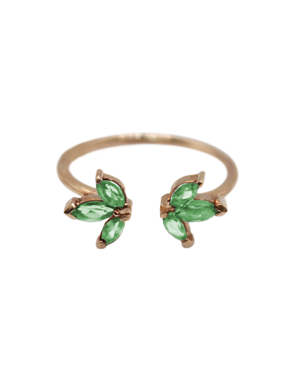 Anillo Flor Esmeralda SancJewelry