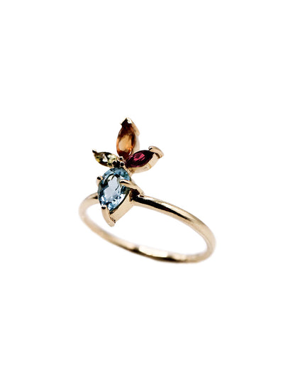 Anillo Fresa Rainbow plata Sancjewelry
