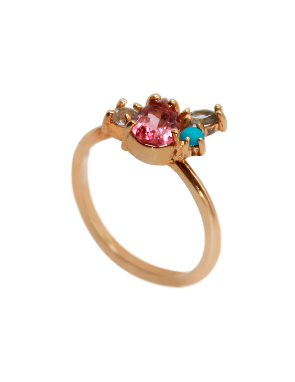 Anillo turmalina rosa en plata. Sancjewelry Joyería de piedras naturales