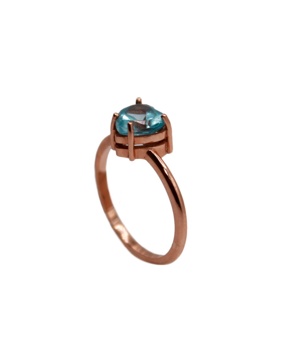Anillo Love Topacio Azul