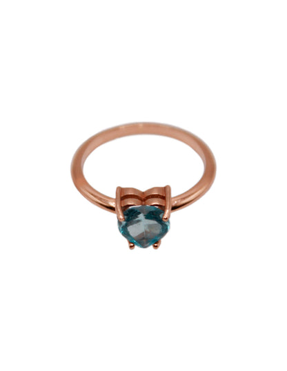 Anillo Love Topacio Azul oro Sancjewelry