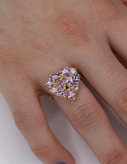 Anillo Mini Corazón Amatista plata Sancjewelry