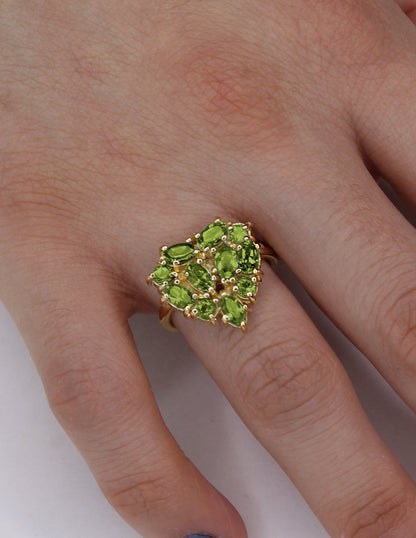 Anillo Mini Corazón Peridoto plata Sancjewelry