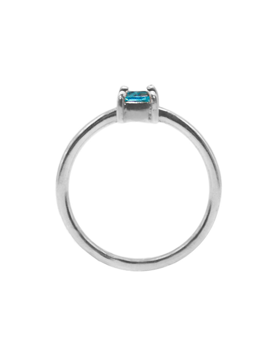 Anillo Sara Con Topacio Azul