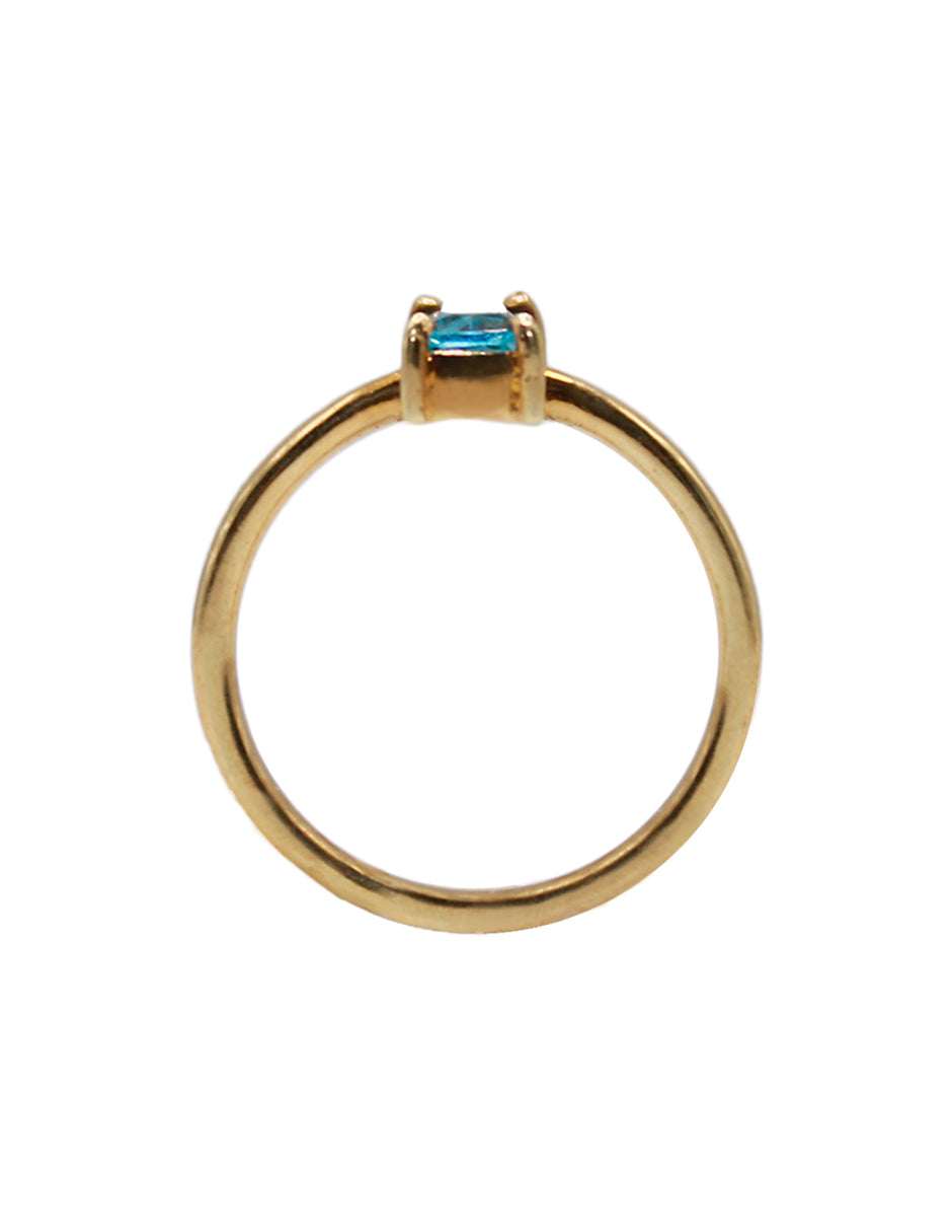 Anillo Sara Con Topacio Azul