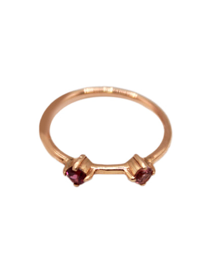 Anillo Twin Turmalina Rosa
