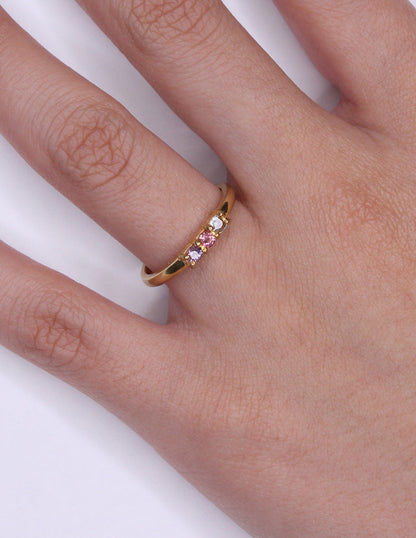 Anillo Yusa piedras naturales Sancjewelry