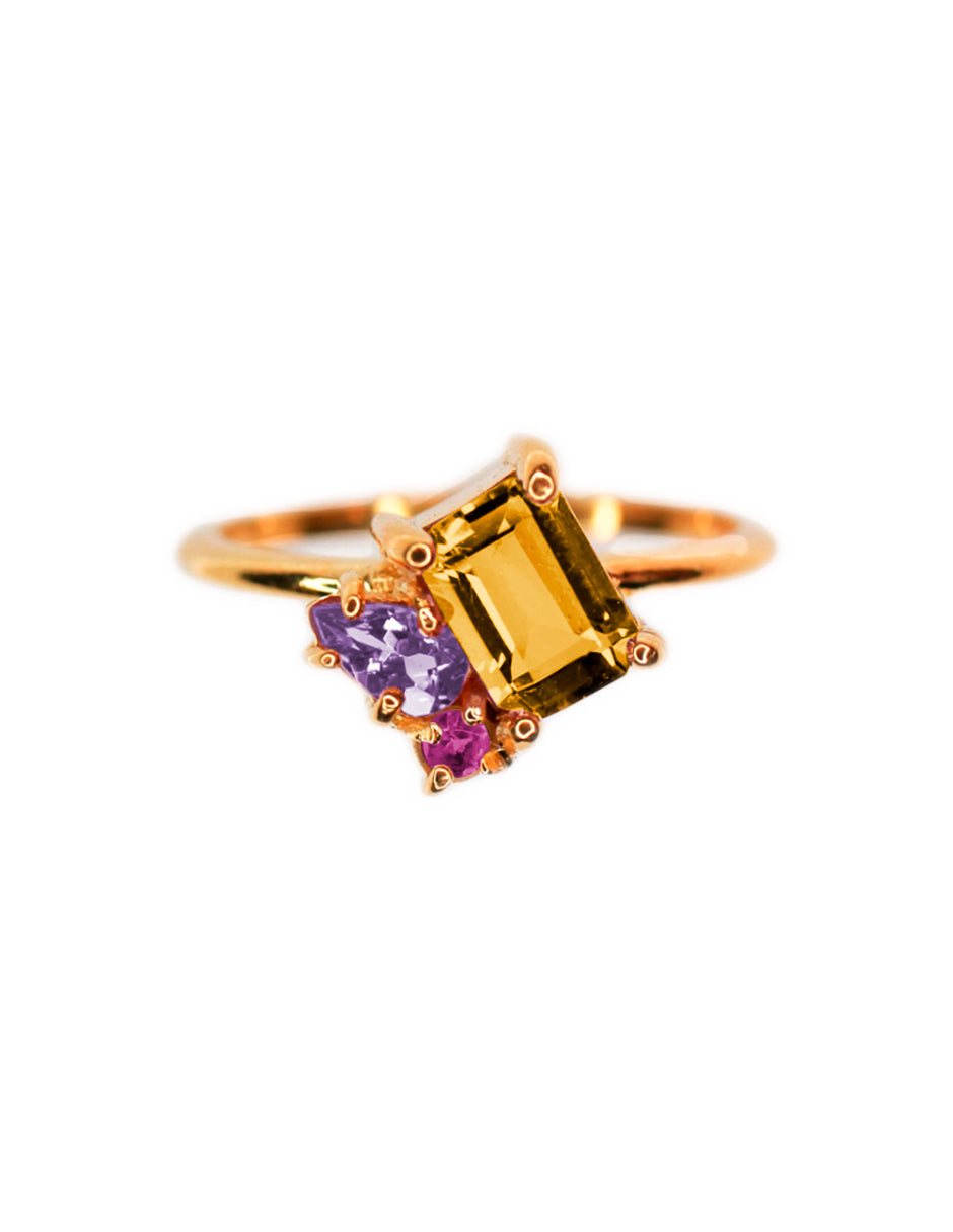 Anillo Ara piedras naturales
