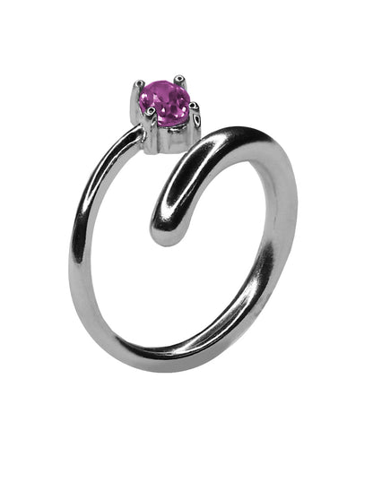 Anillo Espiral rodolita plata Sancjewelry