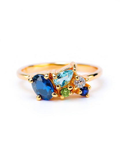 Anillo Fernanda Iolita plata Sancjewelry