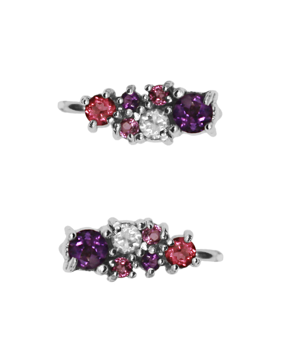 Aretes Mini Cluster Amatista