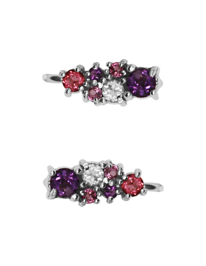 Aretes Mini Cluster Amatista