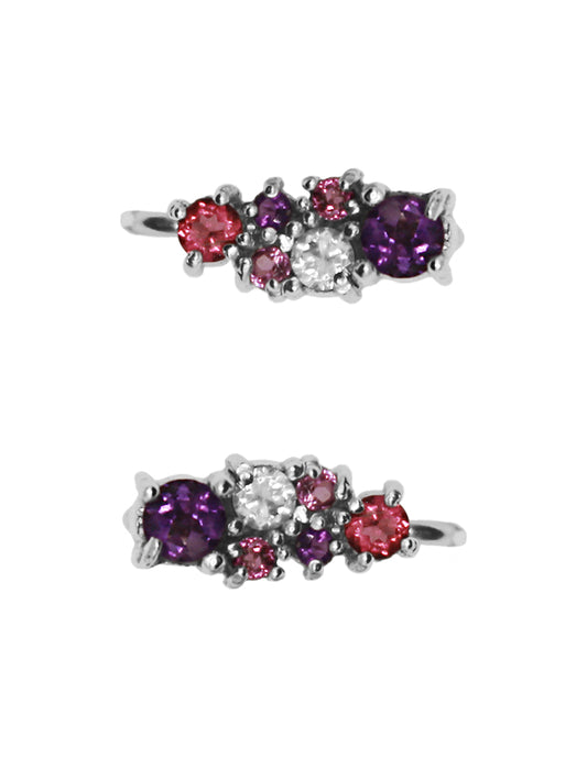Aretes Mini Cluster Amatista
