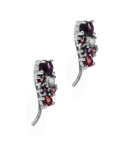 Aretes Mini Cluster Amatista