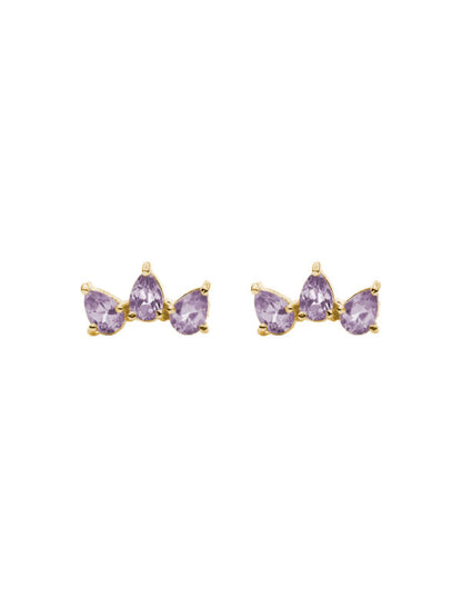 Aretes Gotas Amatista