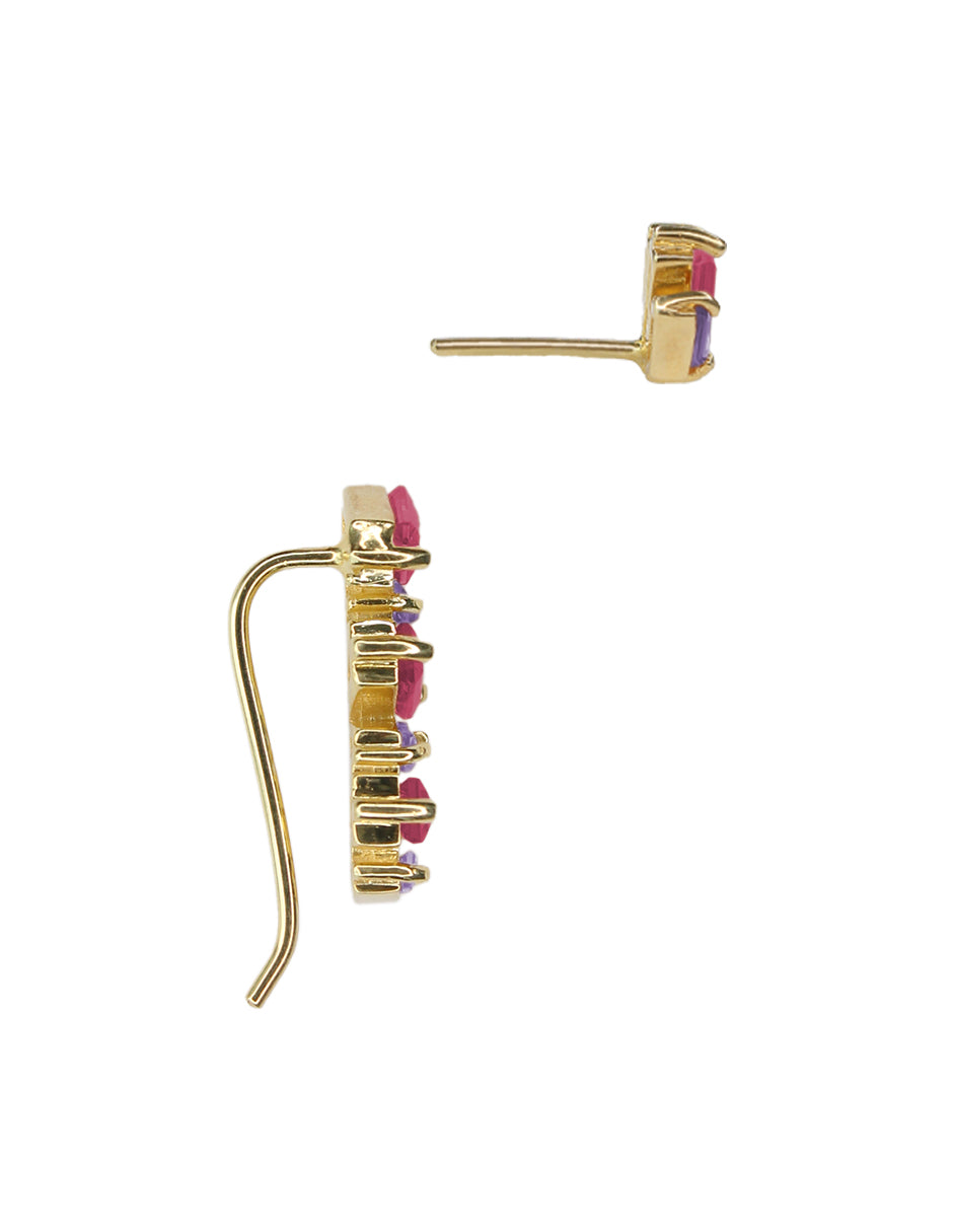 Aretes Climber Amatista y Rodolitas