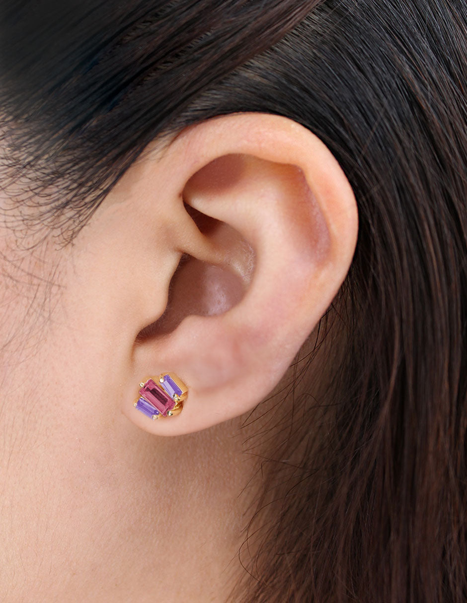 Aretes Climber Amatista y Rodolitas