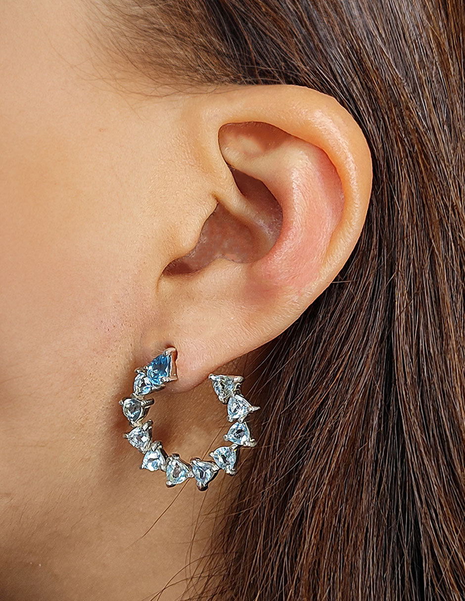 Aretes Snake Azul