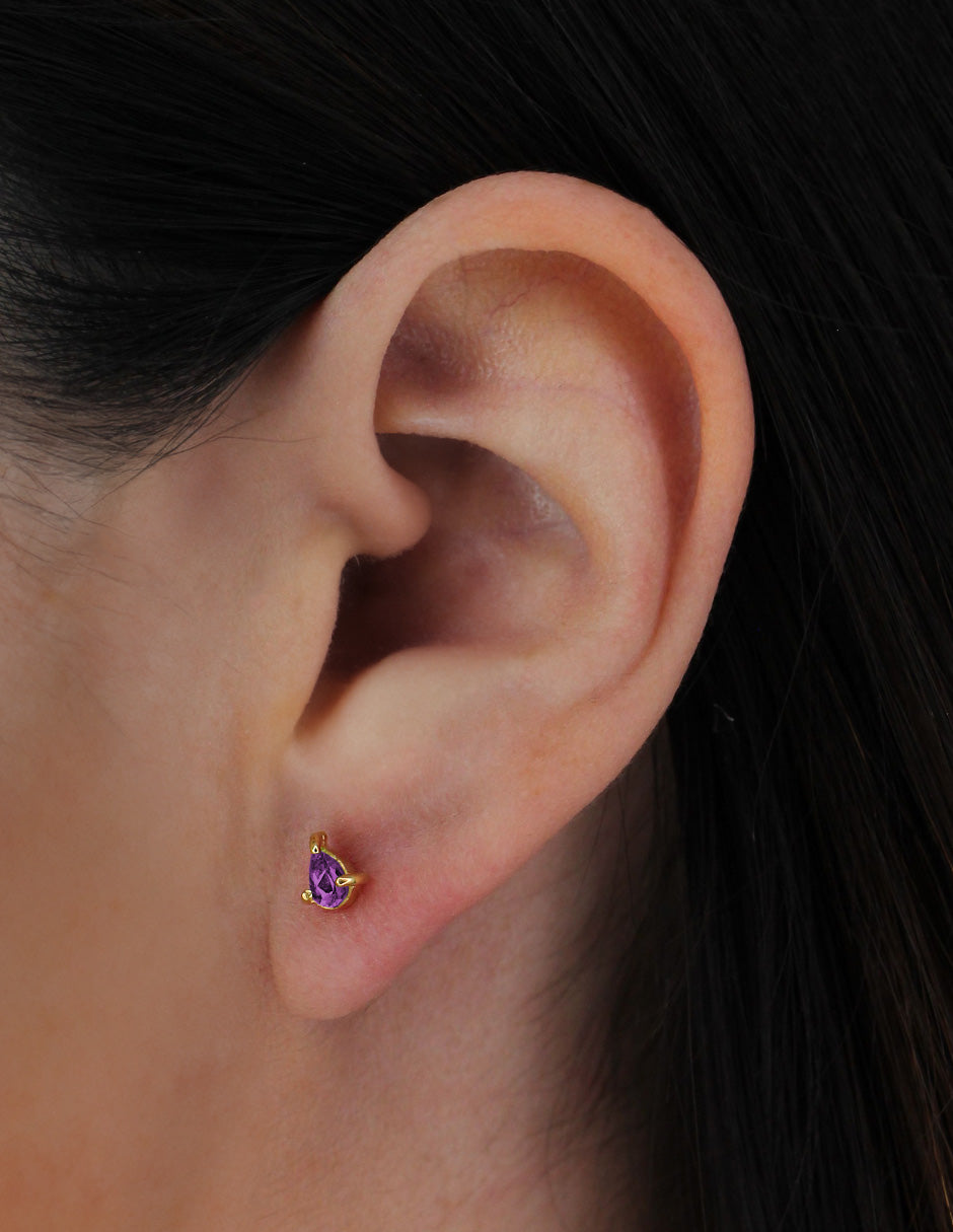 Aretes Gota Amatista