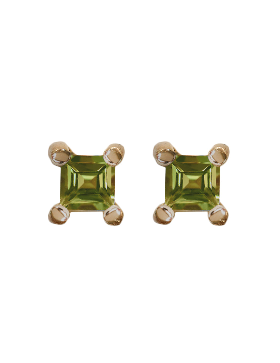 Aretes Cuadrado Peridoto