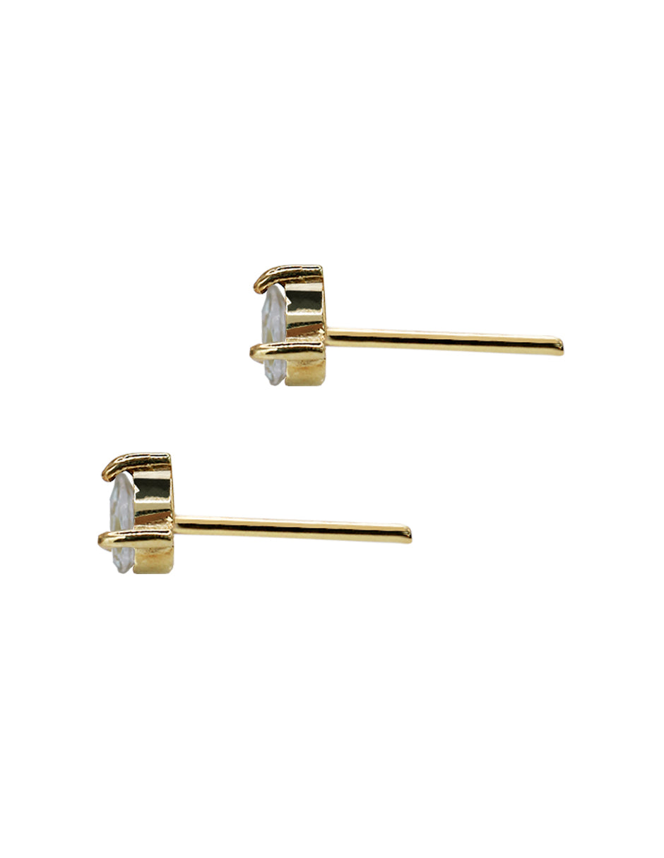 Aretes Gota Topacio Blanco