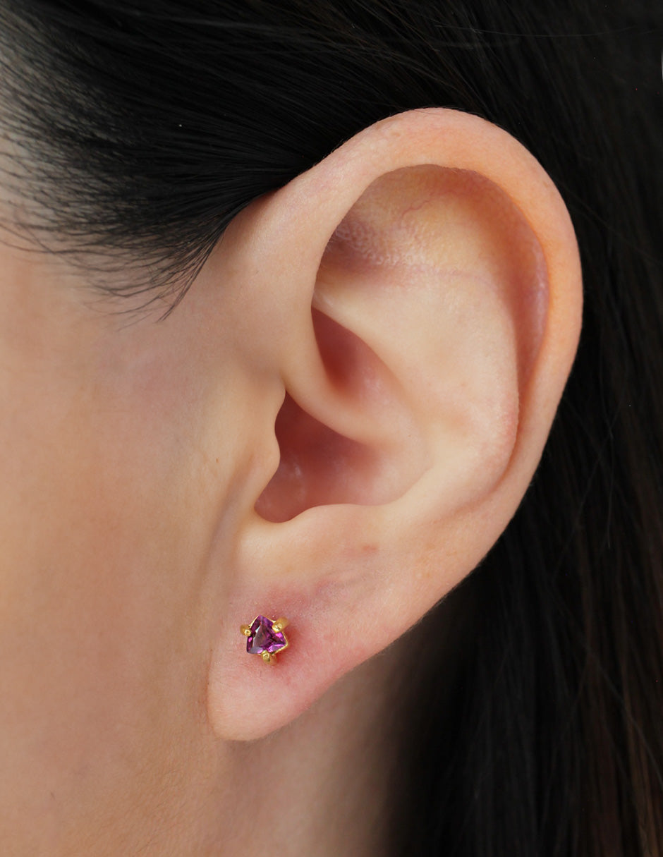 Aretes Trillion Amatista